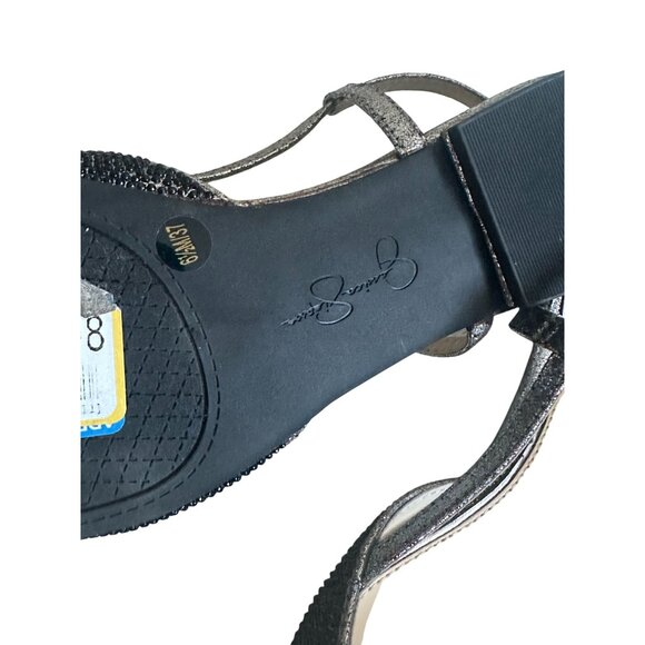 JESSICA SIMPSON Black Rhinestone Bow Slingback Flats Size 6.5 - Picture 5 of 6